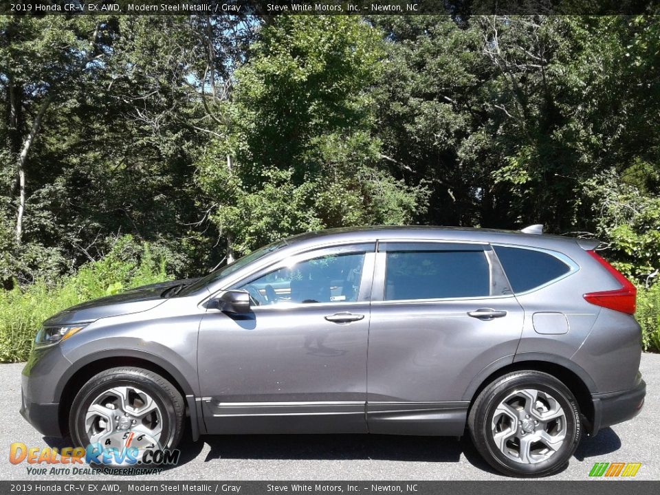 Modern Steel Metallic 2019 Honda CR-V EX AWD Photo #1