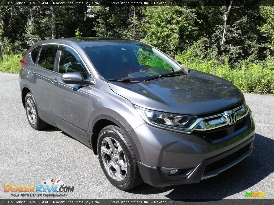 2019 Honda CR-V EX AWD Modern Steel Metallic / Gray Photo #7