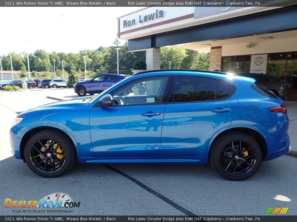 2021 Alfa Romeo Stelvio Ti AWD Misano Blue Metallic / Black Photo #9