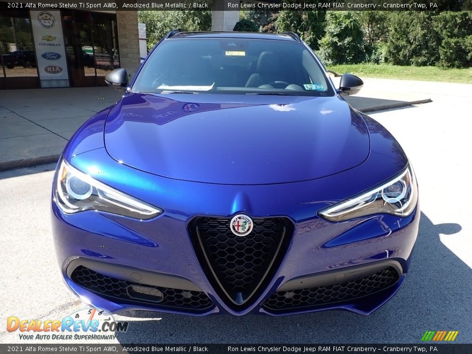 Anodized Blue Metallic 2021 Alfa Romeo Stelvio Ti Sport AWD Photo #2