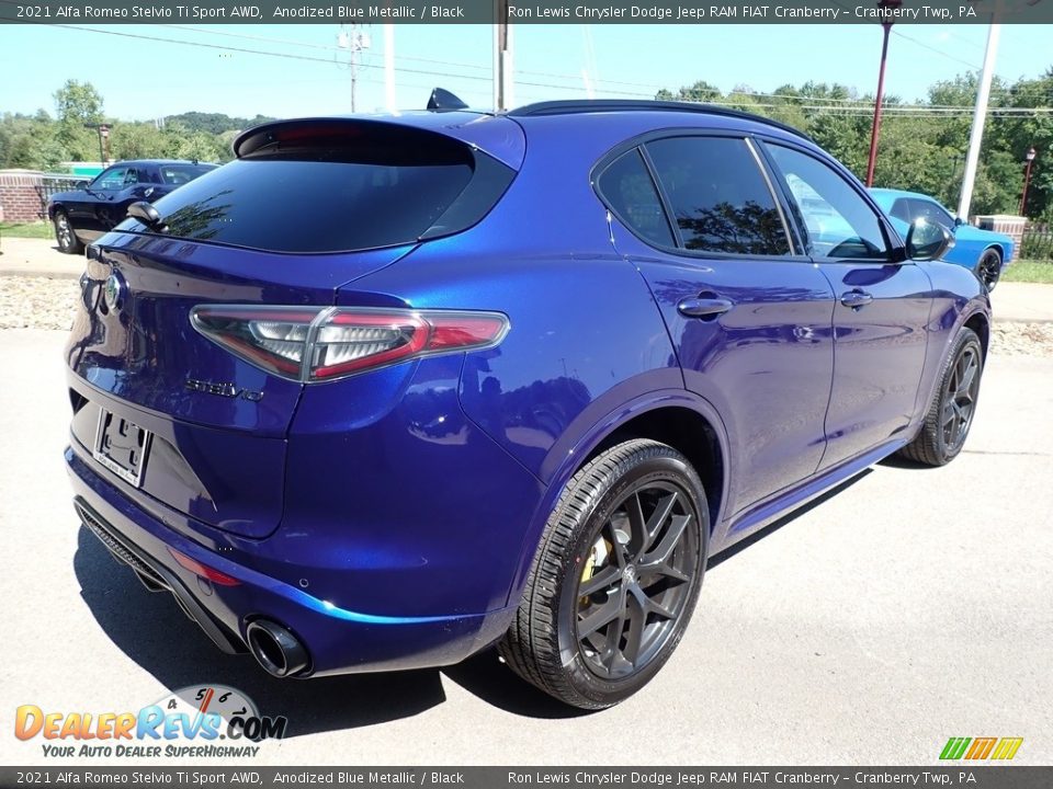 2021 Alfa Romeo Stelvio Ti Sport AWD Anodized Blue Metallic / Black Photo #5