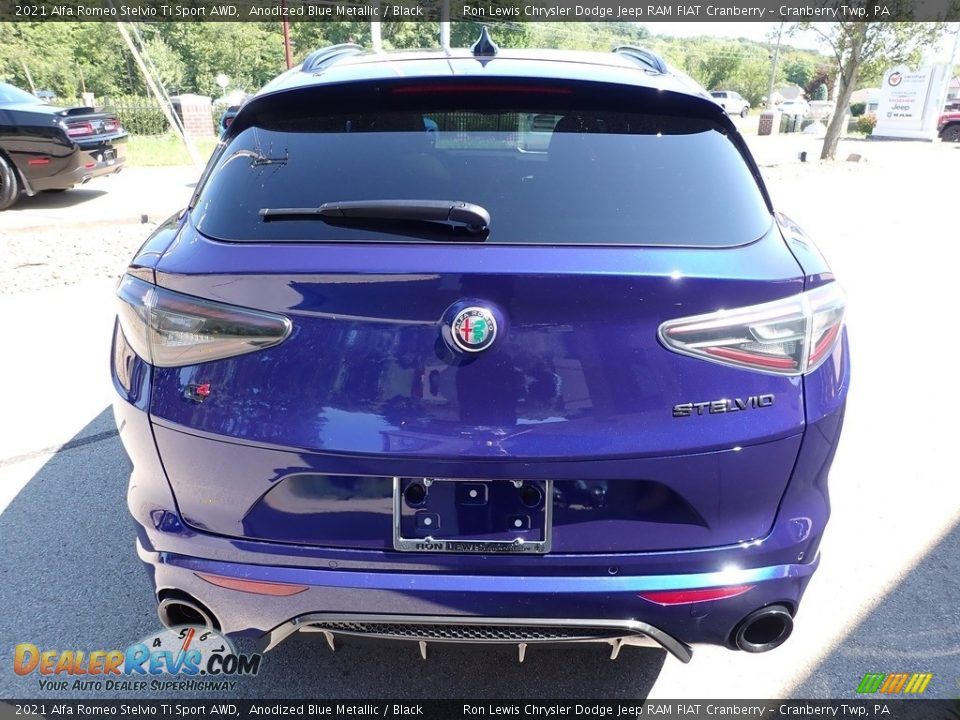 2021 Alfa Romeo Stelvio Ti Sport AWD Anodized Blue Metallic / Black Photo #6