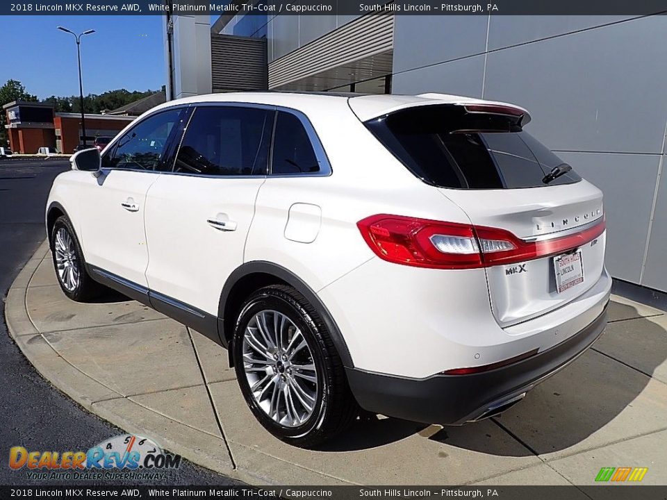 2018 Lincoln MKX Reserve AWD White Platinum Metallic Tri-Coat / Cappuccino Photo #3