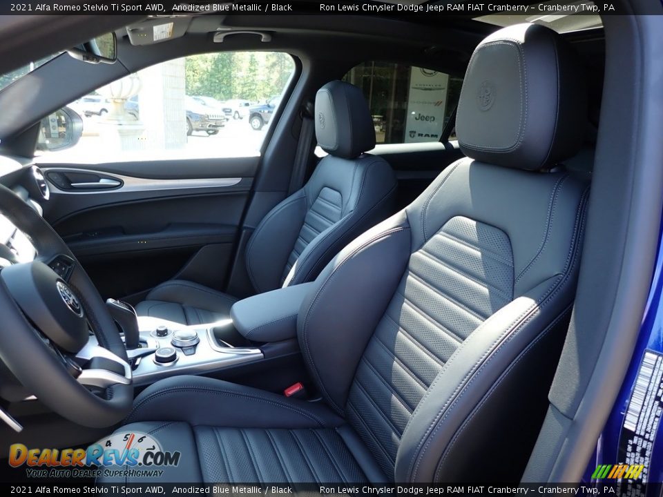 Black Interior - 2021 Alfa Romeo Stelvio Ti Sport AWD Photo #13