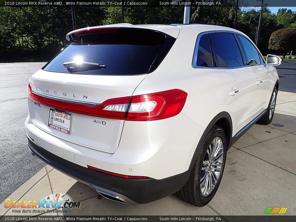 2018 Lincoln MKX Reserve AWD White Platinum Metallic Tri-Coat / Cappuccino Photo #6