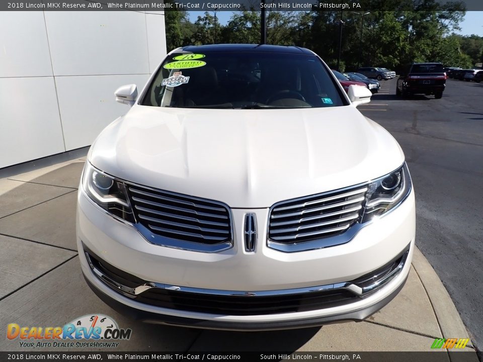 2018 Lincoln MKX Reserve AWD White Platinum Metallic Tri-Coat / Cappuccino Photo #9