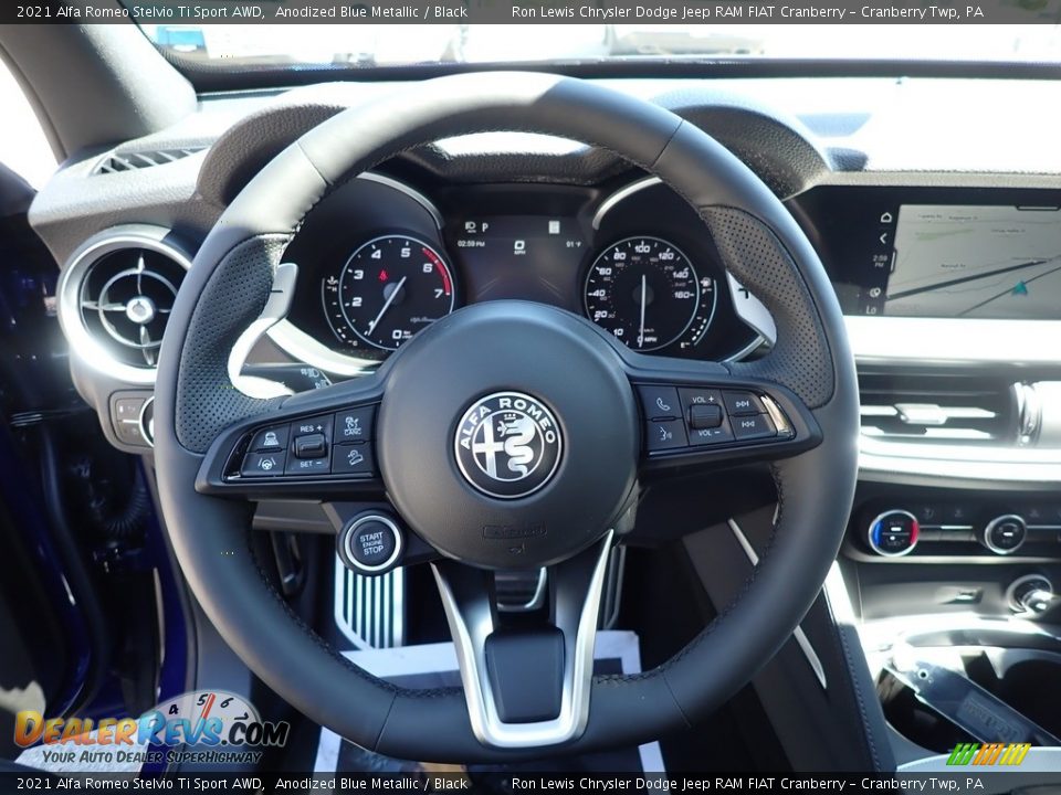 2021 Alfa Romeo Stelvio Ti Sport AWD Steering Wheel Photo #17