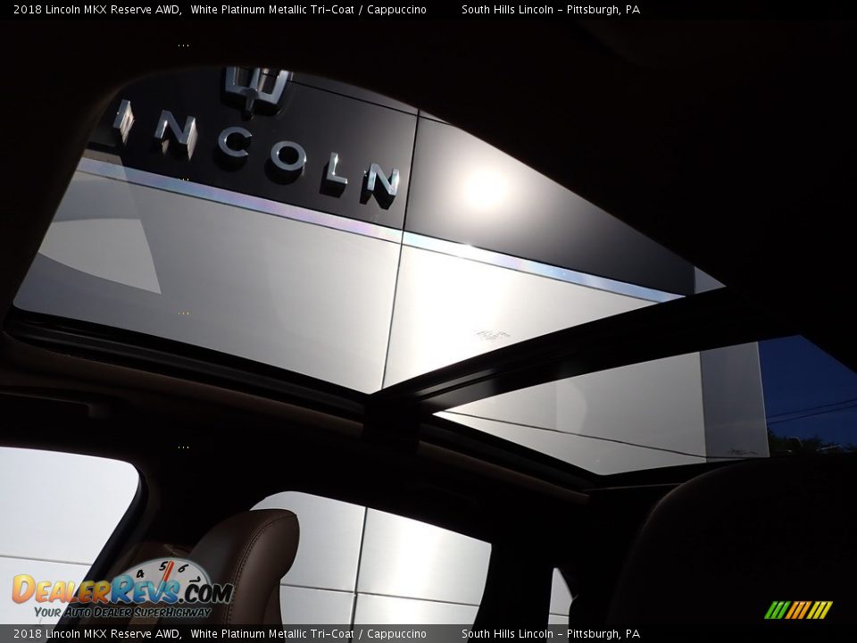 2018 Lincoln MKX Reserve AWD White Platinum Metallic Tri-Coat / Cappuccino Photo #20