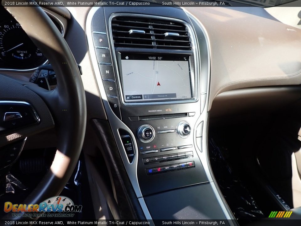 2018 Lincoln MKX Reserve AWD White Platinum Metallic Tri-Coat / Cappuccino Photo #22