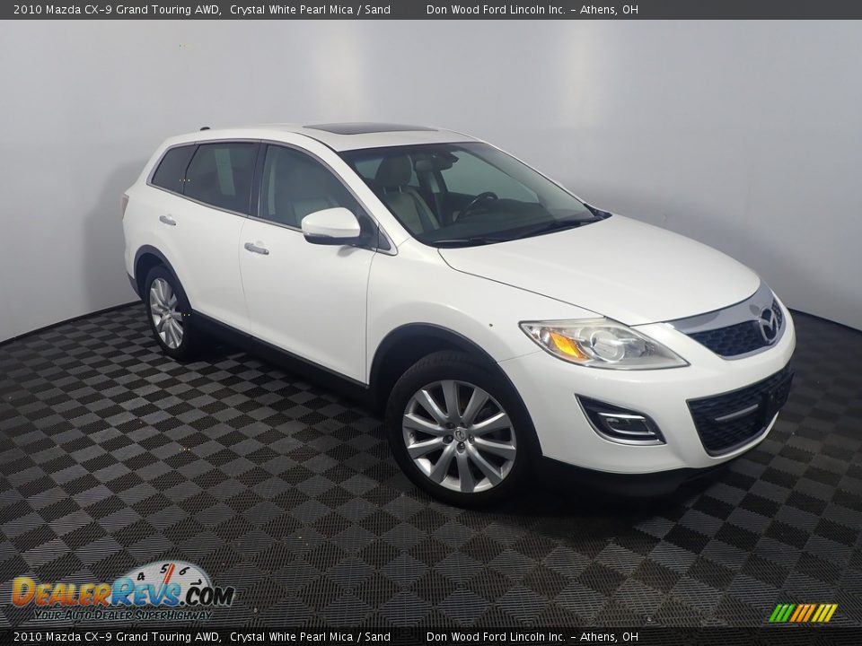 2010 Mazda CX-9 Grand Touring AWD Crystal White Pearl Mica / Sand Photo #6