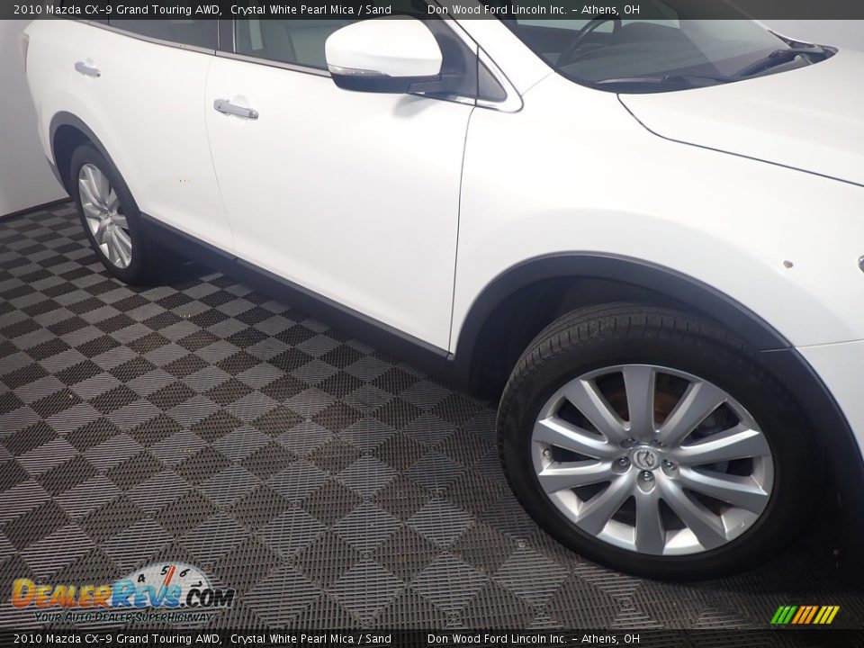 2010 Mazda CX-9 Grand Touring AWD Crystal White Pearl Mica / Sand Photo #7