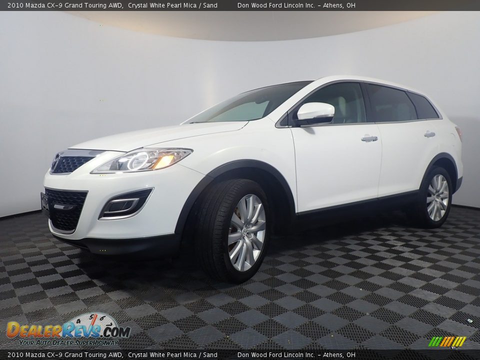 2010 Mazda CX-9 Grand Touring AWD Crystal White Pearl Mica / Sand Photo #11