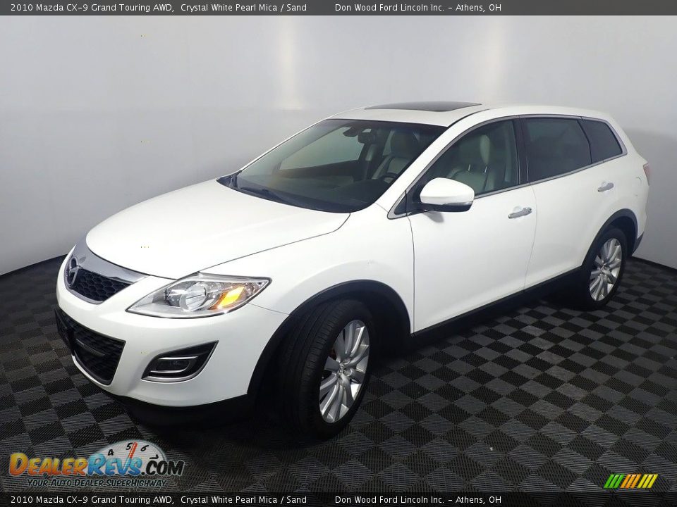 2010 Mazda CX-9 Grand Touring AWD Crystal White Pearl Mica / Sand Photo #12