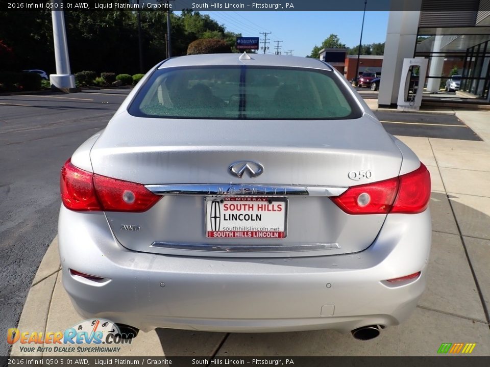 2016 Infiniti Q50 3.0t AWD Liquid Platinum / Graphite Photo #4