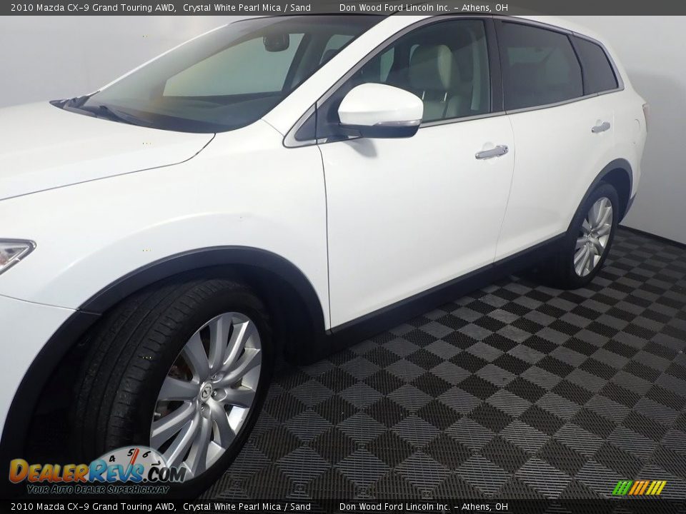 2010 Mazda CX-9 Grand Touring AWD Crystal White Pearl Mica / Sand Photo #13