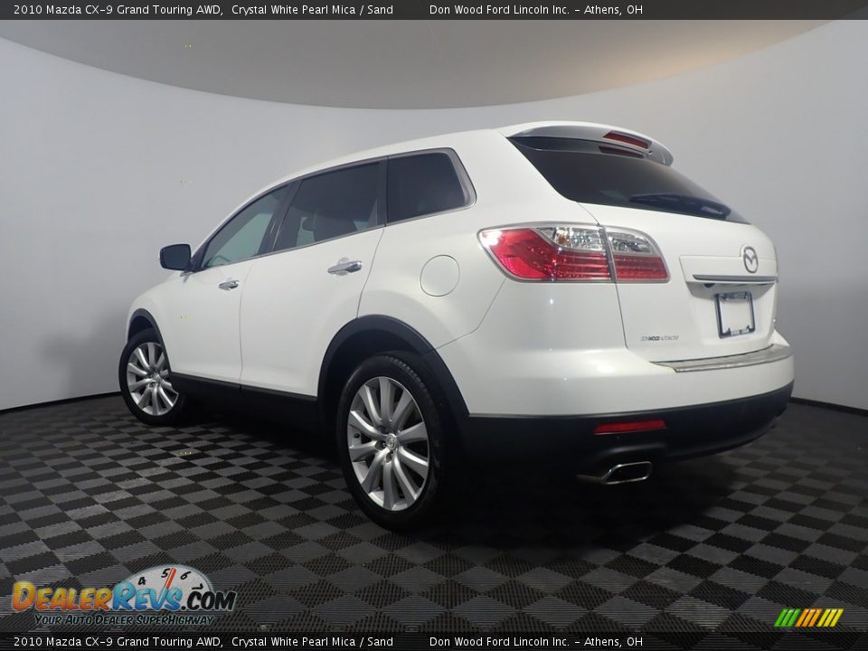 2010 Mazda CX-9 Grand Touring AWD Crystal White Pearl Mica / Sand Photo #14