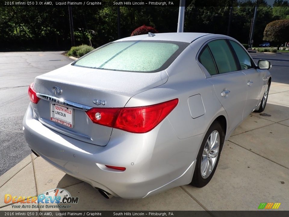 2016 Infiniti Q50 3.0t AWD Liquid Platinum / Graphite Photo #6