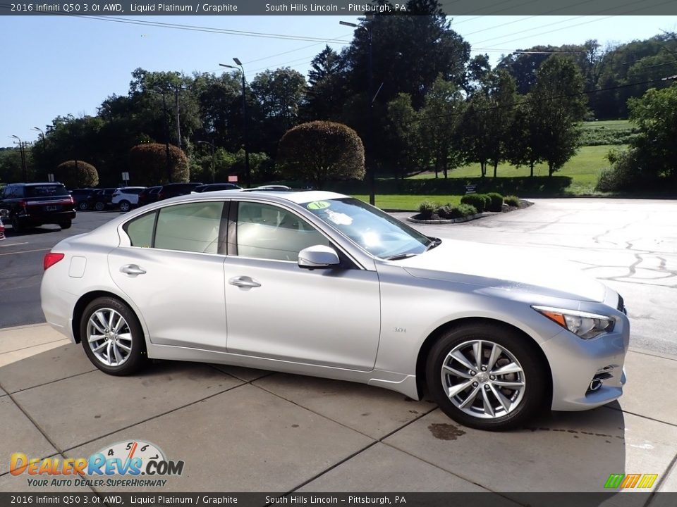 2016 Infiniti Q50 3.0t AWD Liquid Platinum / Graphite Photo #7