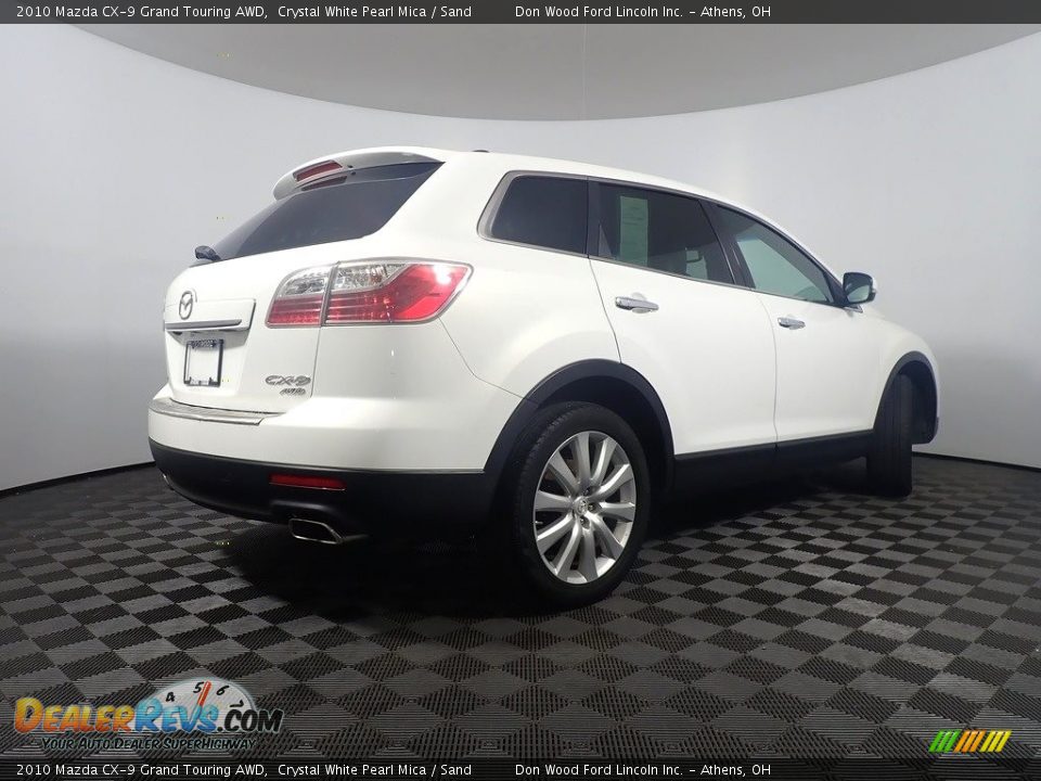 2010 Mazda CX-9 Grand Touring AWD Crystal White Pearl Mica / Sand Photo #20