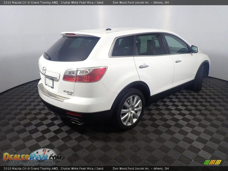 2010 Mazda CX-9 Grand Touring AWD Crystal White Pearl Mica / Sand Photo #21