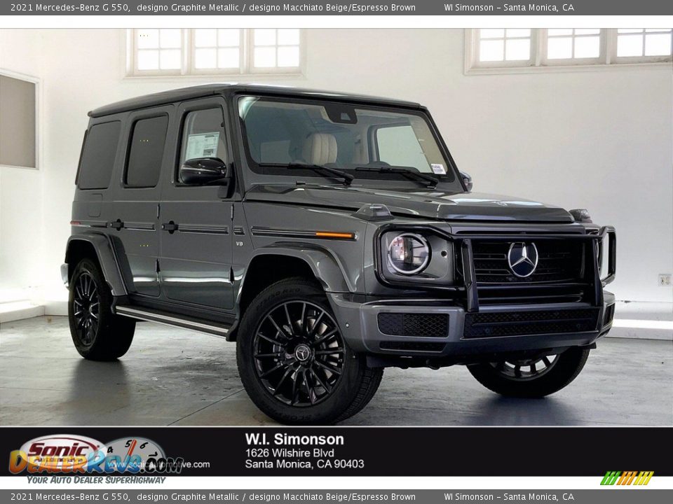 2021 Mercedes-Benz G 550 designo Graphite Metallic / designo Macchiato Beige/Espresso Brown Photo #1