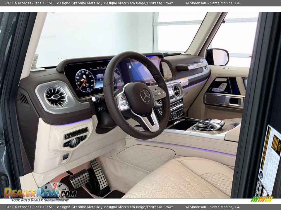 2021 Mercedes-Benz G 550 designo Graphite Metallic / designo Macchiato Beige/Espresso Brown Photo #4