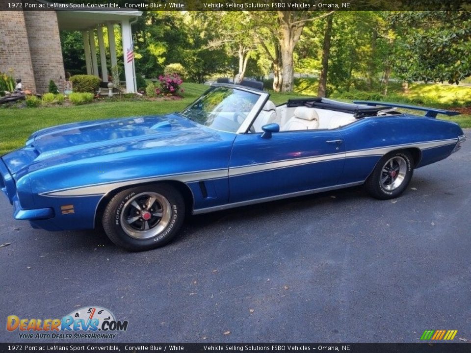 Corvette Blue 1972 Pontiac LeMans Sport Convertible Photo #5