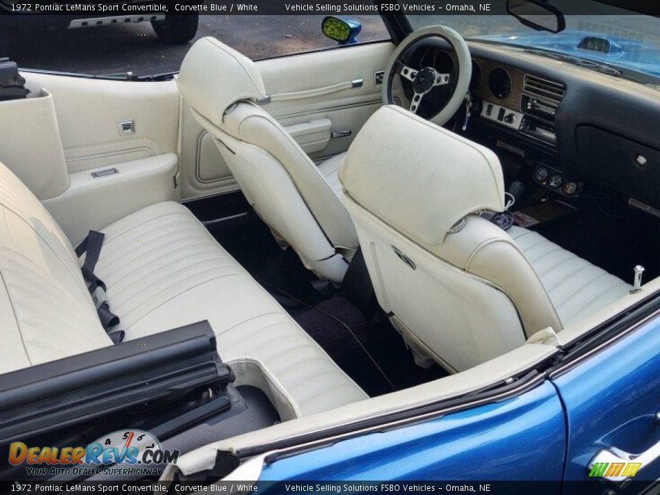 White Interior - 1972 Pontiac LeMans Sport Convertible Photo #7