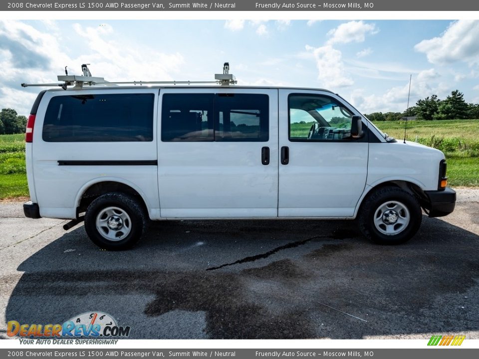 Summit White 2008 Chevrolet Express LS 1500 AWD Passenger Van Photo #3