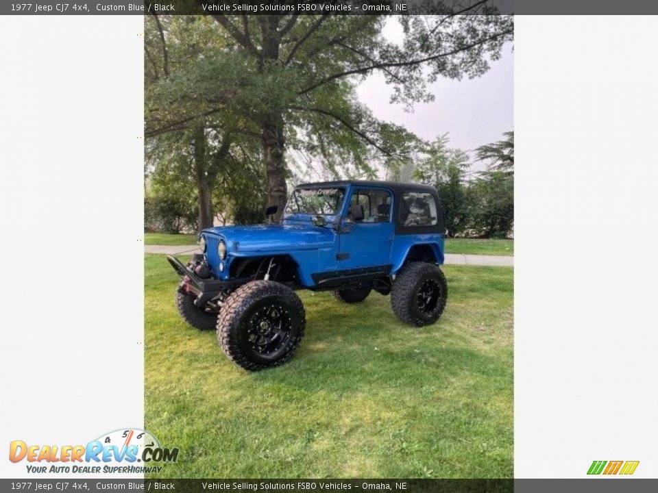 1977 Jeep CJ7 4x4 Custom Blue / Black Photo #1