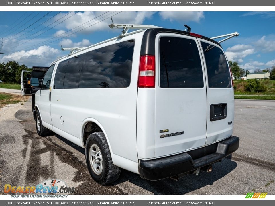 2008 Chevrolet Express LS 1500 AWD Passenger Van Summit White / Neutral Photo #6