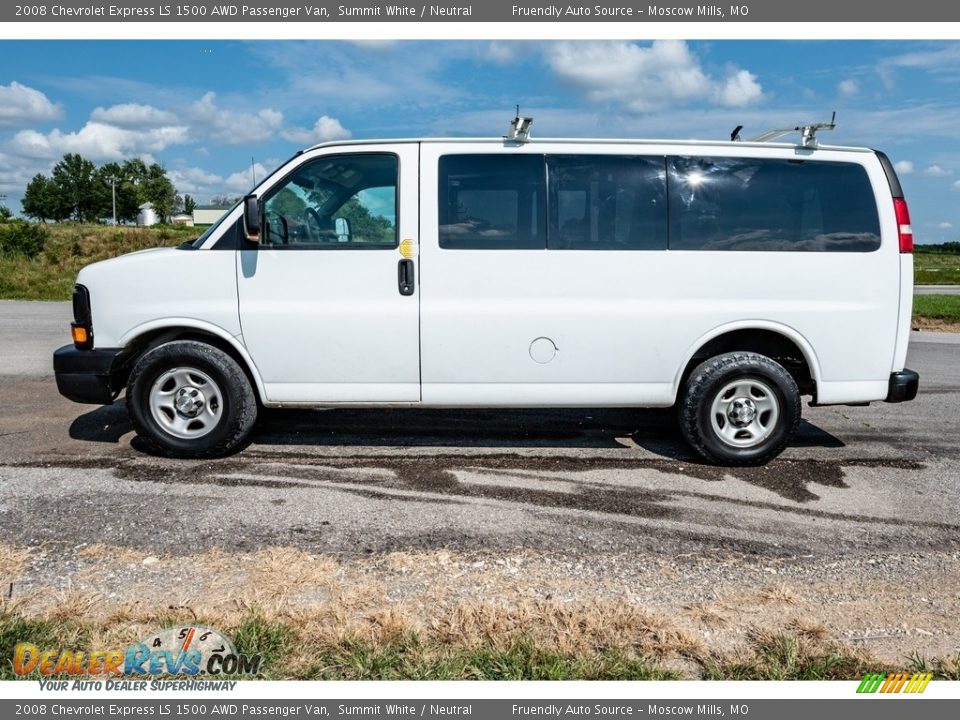 Summit White 2008 Chevrolet Express LS 1500 AWD Passenger Van Photo #7