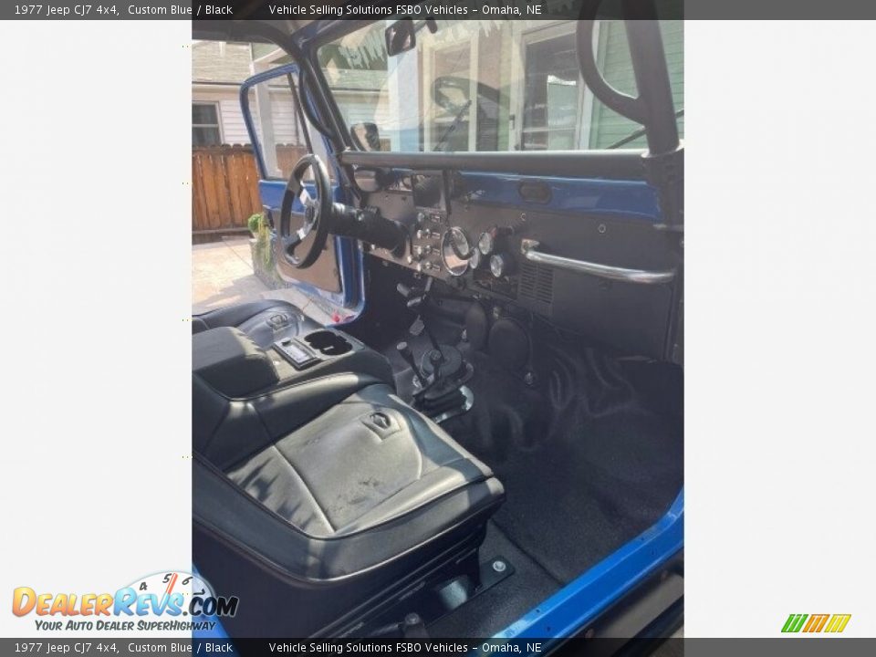 1977 Jeep CJ7 4x4 Custom Blue / Black Photo #7