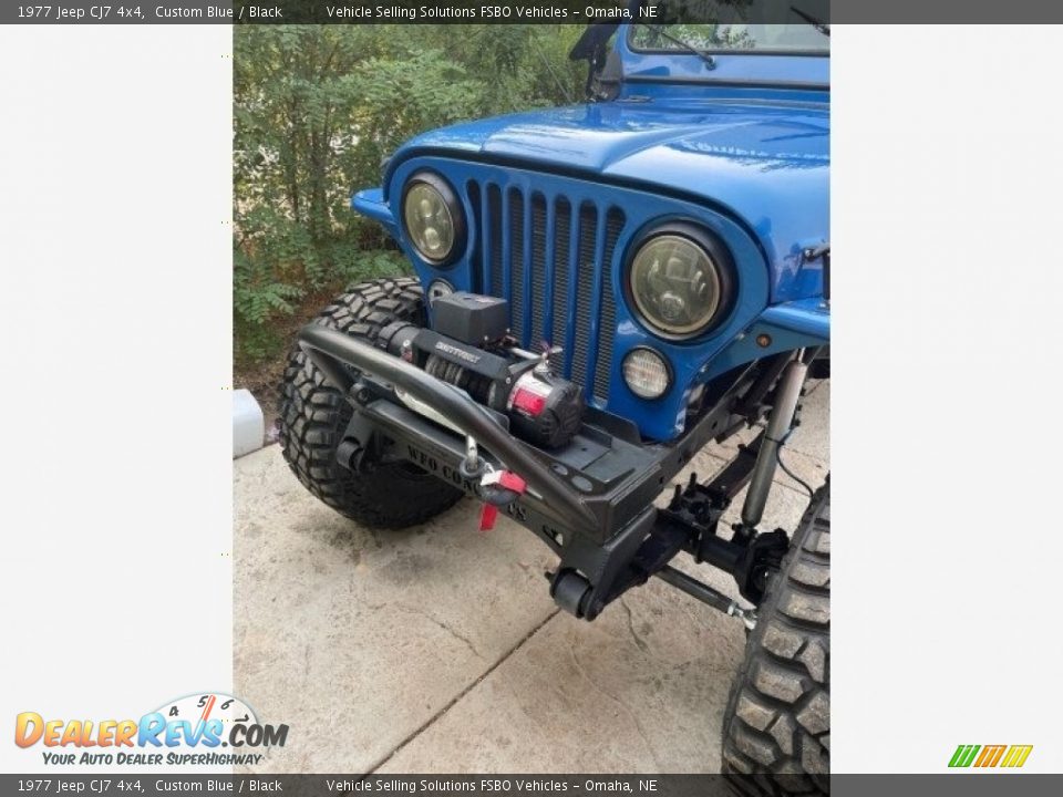 1977 Jeep CJ7 4x4 Custom Blue / Black Photo #9