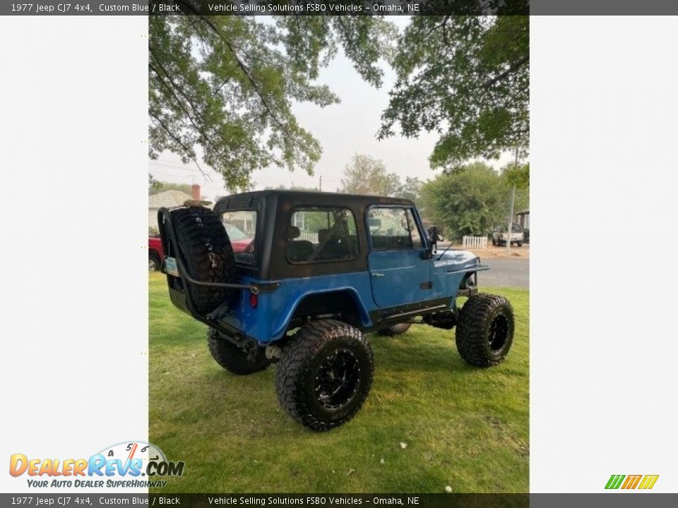 1977 Jeep CJ7 4x4 Custom Blue / Black Photo #10