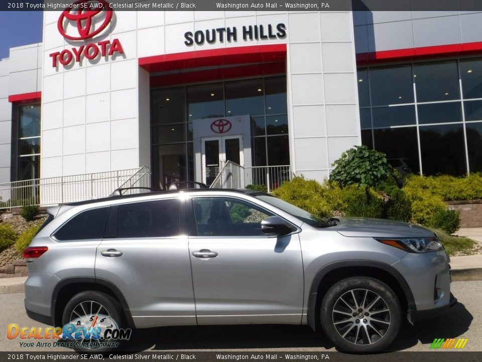 2018 Toyota Highlander SE AWD Celestial Silver Metallic / Black Photo #2