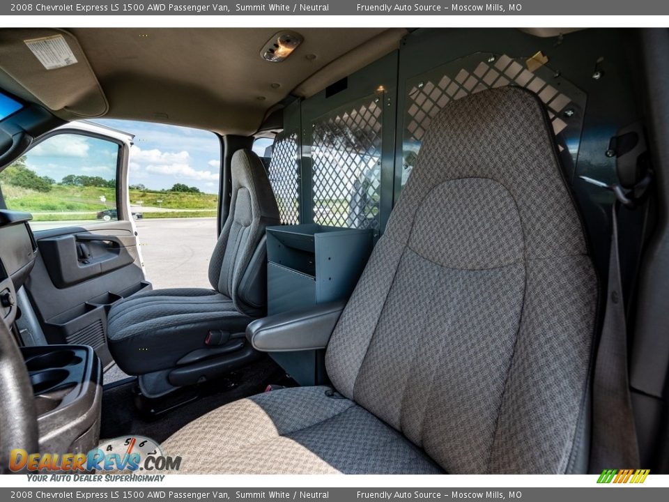 Front Seat of 2008 Chevrolet Express LS 1500 AWD Passenger Van Photo #18