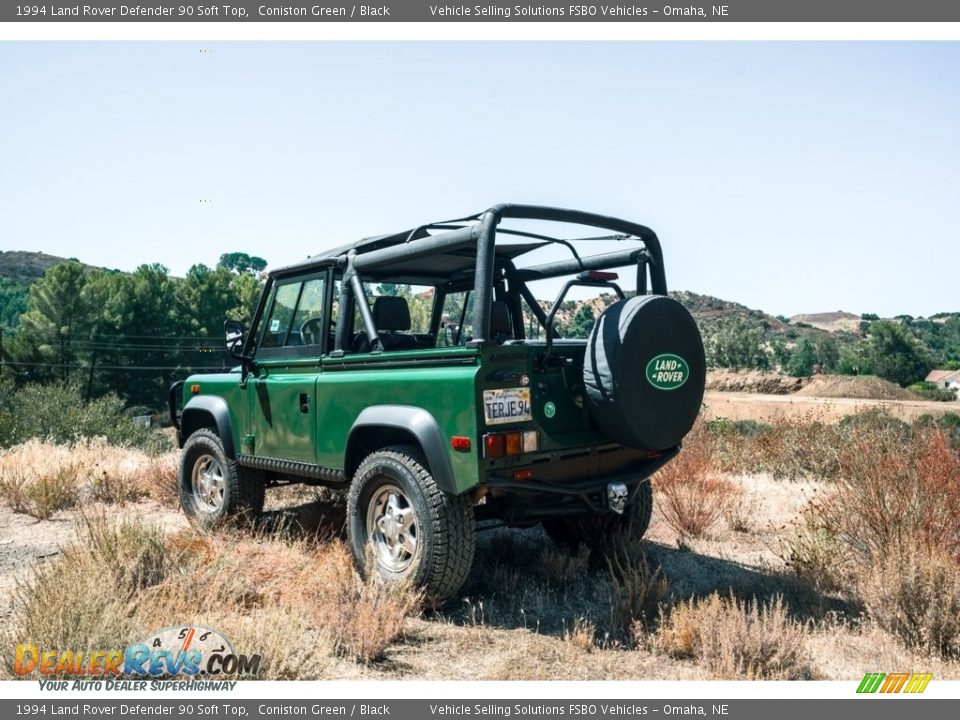 1994 Land Rover Defender 90 Soft Top Coniston Green / Black Photo #2