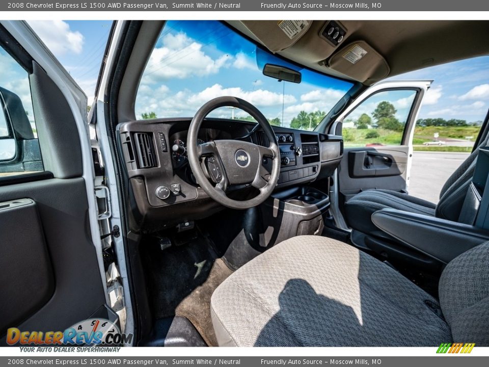 2008 Chevrolet Express LS 1500 AWD Passenger Van Summit White / Neutral Photo #20