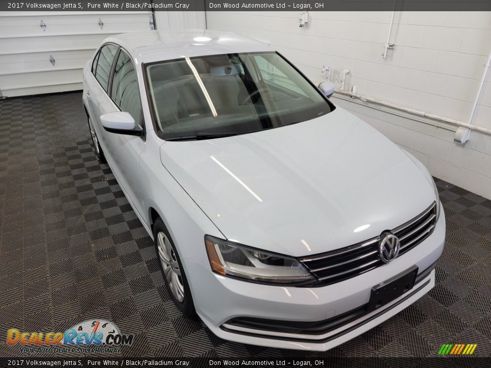 2017 Volkswagen Jetta S Pure White / Black/Palladium Gray Photo #3
