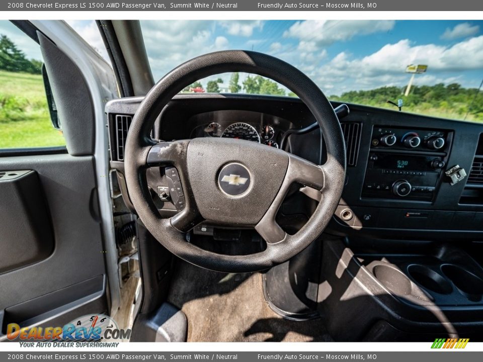 2008 Chevrolet Express LS 1500 AWD Passenger Van Summit White / Neutral Photo #34