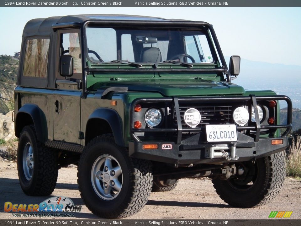 Front 3/4 View of 1994 Land Rover Defender 90 Soft Top Photo #18