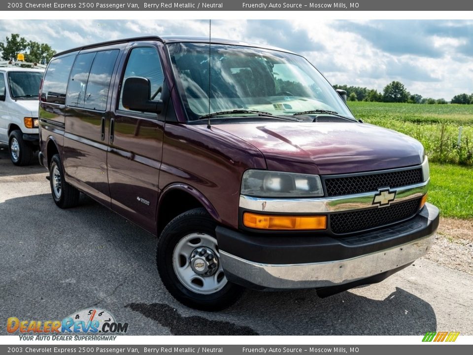 Berry Red Metallic 2003 Chevrolet Express 2500 Passenger Van Photo #1