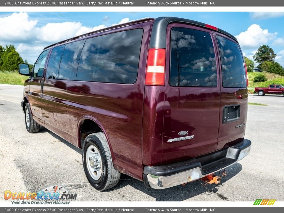 Berry Red Metallic 2003 Chevrolet Express 2500 Passenger Van Photo #6