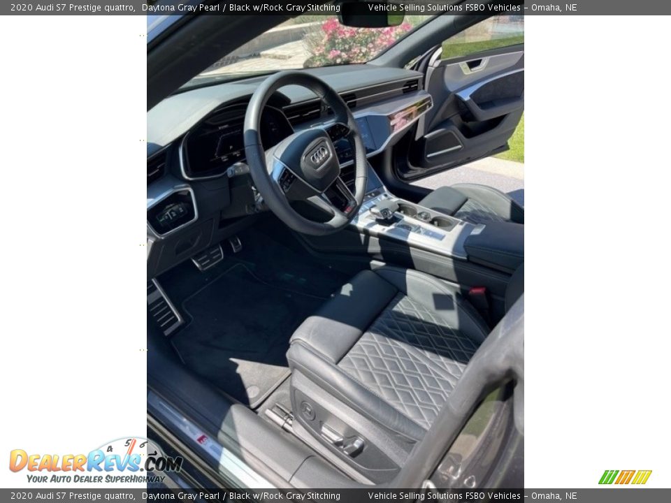 Black w/Rock Gray Stitching Interior - 2020 Audi S7 Prestige quattro Photo #3