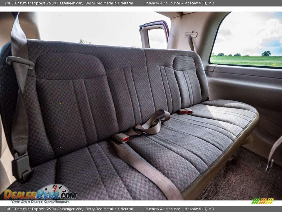 Rear Seat of 2003 Chevrolet Express 2500 Passenger Van Photo #24