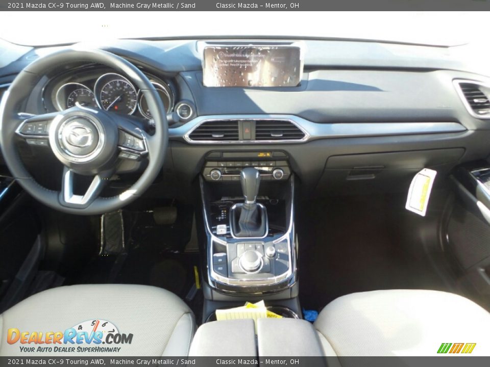 2021 Mazda CX-9 Touring AWD Machine Gray Metallic / Sand Photo #3