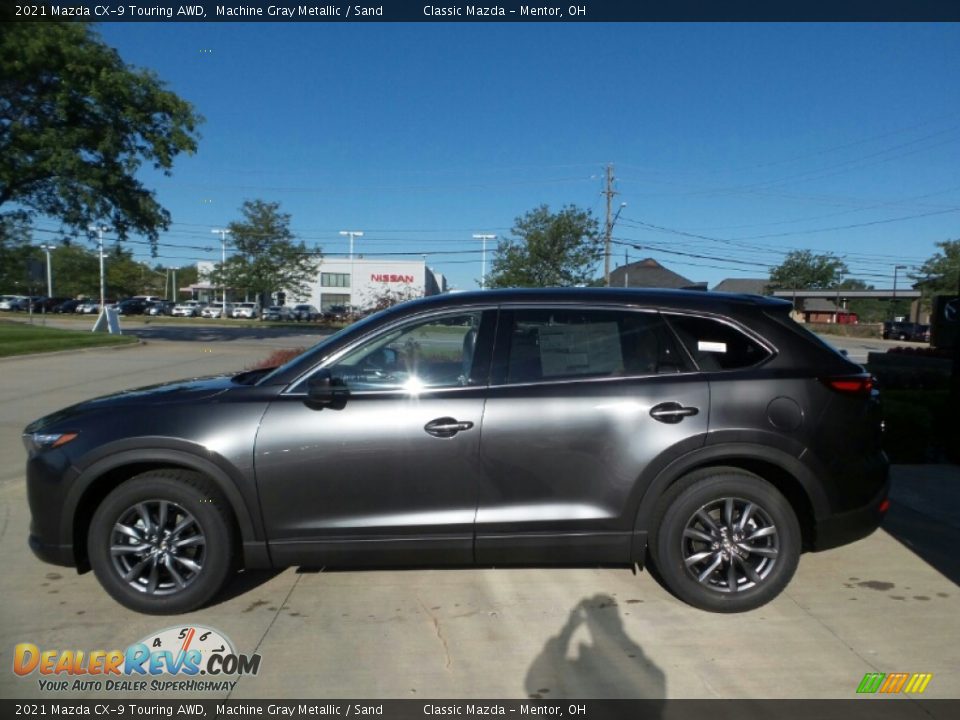 2021 Mazda CX-9 Touring AWD Machine Gray Metallic / Sand Photo #6