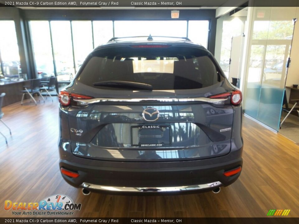 2021 Mazda CX-9 Carbon Edition AWD Polymetal Gray / Red Photo #5