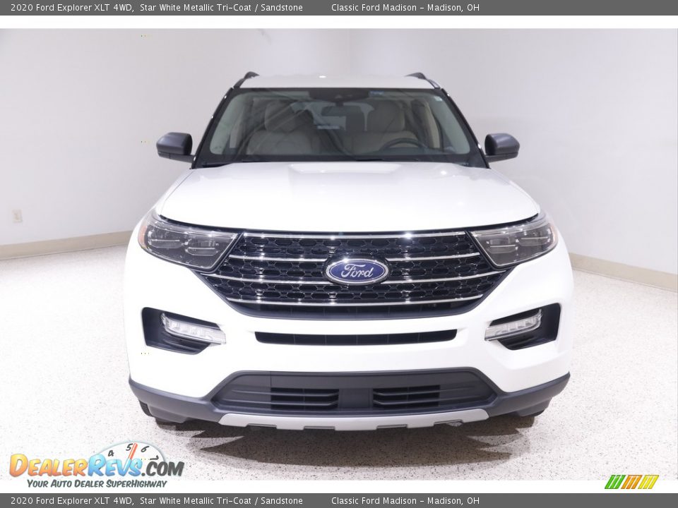 2020 Ford Explorer XLT 4WD Star White Metallic Tri-Coat / Sandstone Photo #2